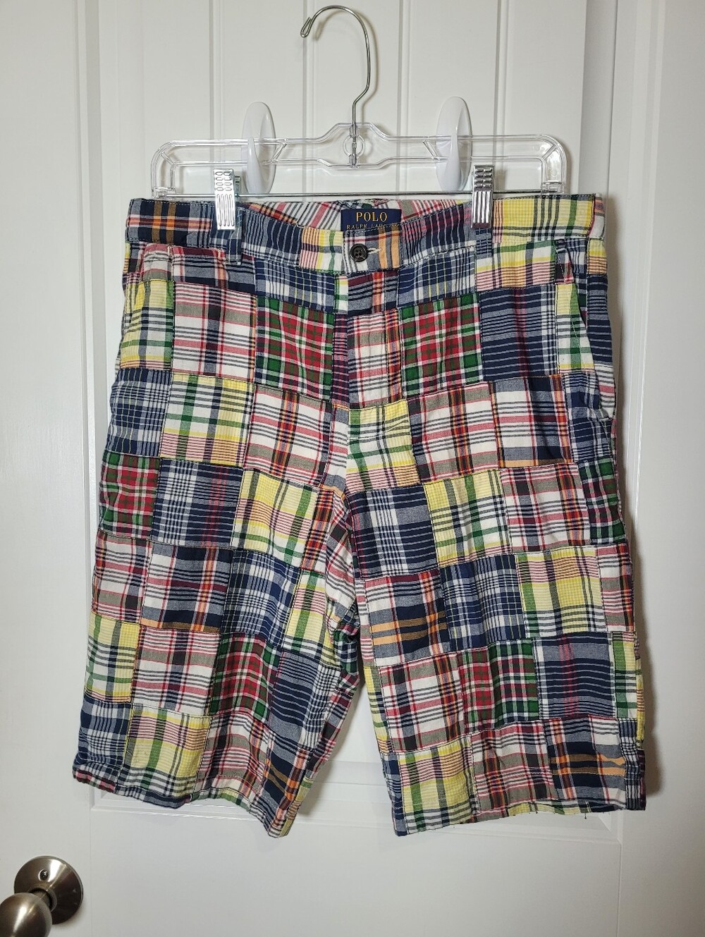 Polo by Ralph Lauren Vintage Patchwork Madras Shorts .  Size 20